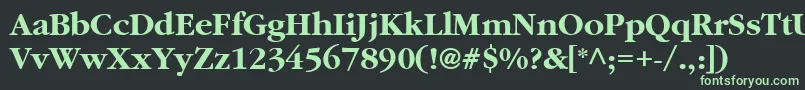AgGaramondBold Font – Green Fonts on Black Background