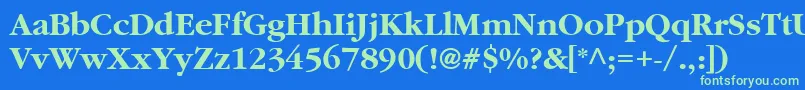 AgGaramondBold Font – Green Fonts on Blue Background
