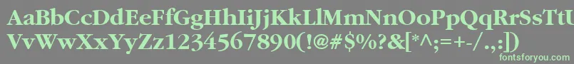 AgGaramondBold Font – Green Fonts on Gray Background