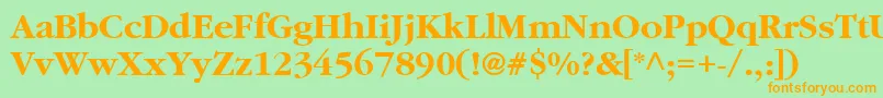 AgGaramondBold Font – Orange Fonts on Green Background