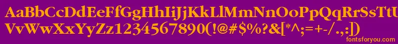 Police AgGaramondBold – polices orange sur fond violet