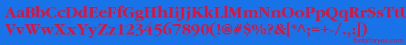 AgGaramondBold Font – Red Fonts on Blue Background