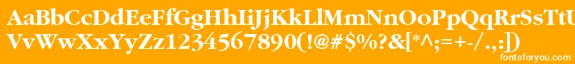 フォントAgGaramondBold – オレンジの背景に白い文字