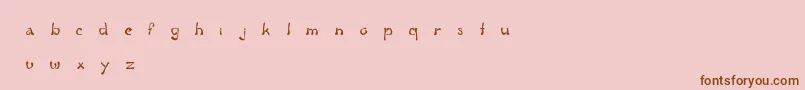 Weitere Informationen zur FluidGroove-Schriftart FluidGroove-Schriftart – Braune Schriften auf rosa Hintergrund