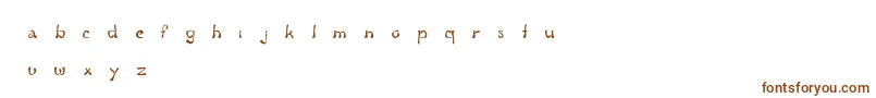 FluidGroove-Schriftart – Braune Schriften auf weißem Hintergrund