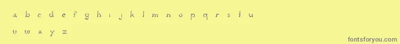 FluidGroove Font – Gray Fonts on Yellow Background