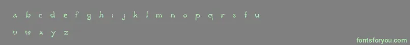 FluidGroove Font – Green Fonts on Gray Background