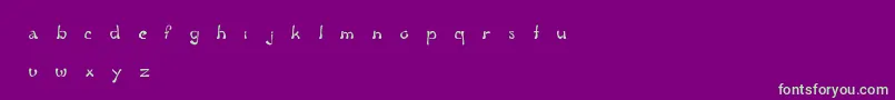 FluidGroove Font – Green Fonts on Purple Background