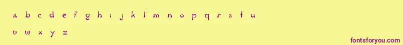 FluidGroove Font – Purple Fonts on Yellow Background