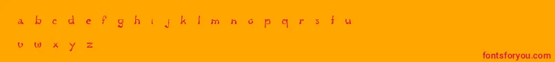 FluidGroove Font – Red Fonts on Orange Background