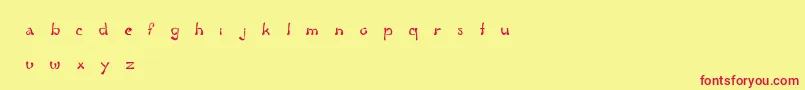 FluidGroove Font – Red Fonts on Yellow Background