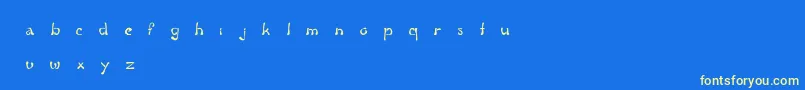 FluidGroove Font – Yellow Fonts on Blue Background