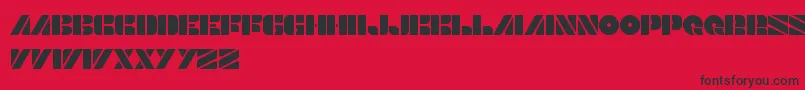 ScienceChannel Font – Black Fonts on Red Background