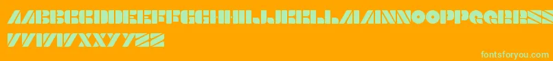 ScienceChannel Font – Green Fonts on Orange Background