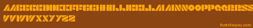 ScienceChannel Font – Orange Fonts on Brown Background