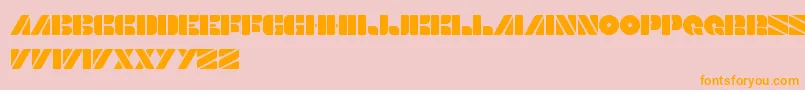 ScienceChannel Font – Orange Fonts on Pink Background