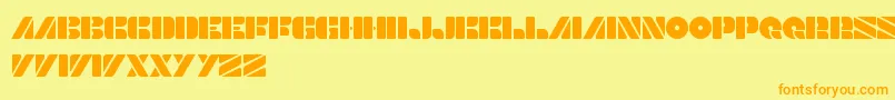 ScienceChannel Font – Orange Fonts on Yellow Background