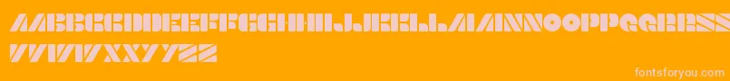 ScienceChannel Font – Pink Fonts on Orange Background