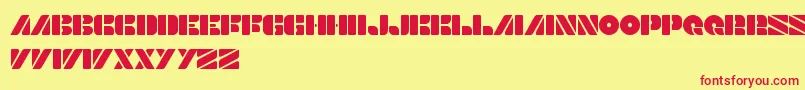 ScienceChannel Font – Red Fonts on Yellow Background