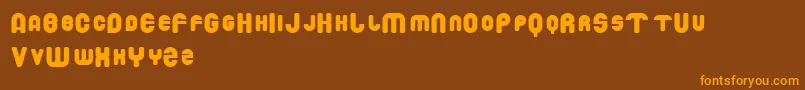 Drowm Font – Orange Fonts on Brown Background