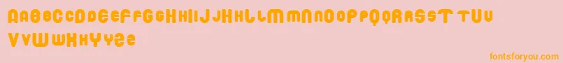 Drowm Font – Orange Fonts on Pink Background