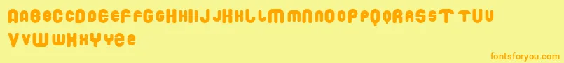 Drowm Font – Orange Fonts on Yellow Background