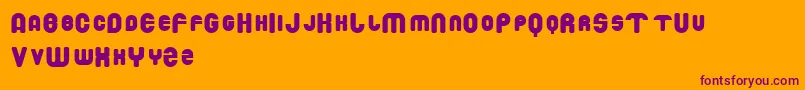 Drowm Font – Purple Fonts on Orange Background