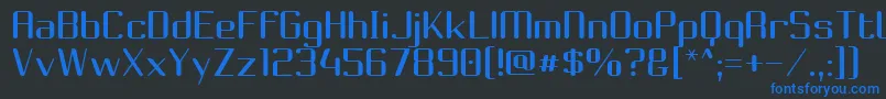 Choktoff Font – Blue Fonts on Black Background