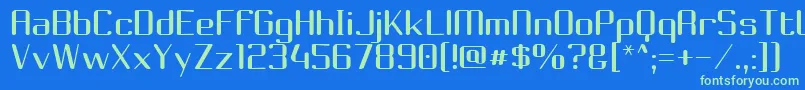 Choktoff Font – Green Fonts on Blue Background