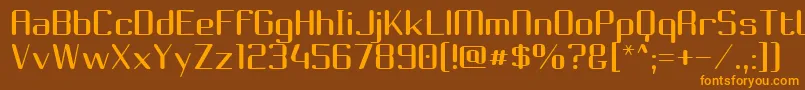 Choktoff Font – Orange Fonts on Brown Background