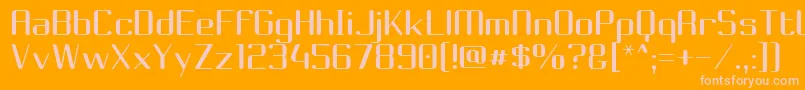 Choktoff Font – Pink Fonts on Orange Background