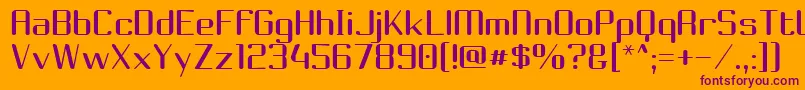 Choktoff Font – Purple Fonts on Orange Background