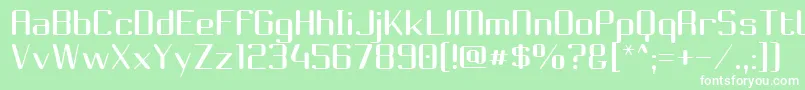 Choktoff Font – White Fonts on Green Background