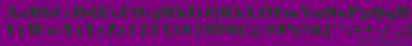 BodoniMtBlack-Schriftart – Schwarze Schriften auf violettem Hintergrund
