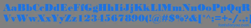 BodoniMtBlack Font – Blue Fonts on Gray Background