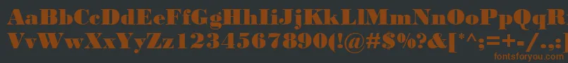 Шрифт BodoniMtBlack – коричневые шрифты на чёрном фоне