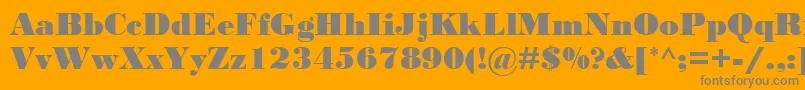BodoniMtBlack Font – Gray Fonts on Orange Background