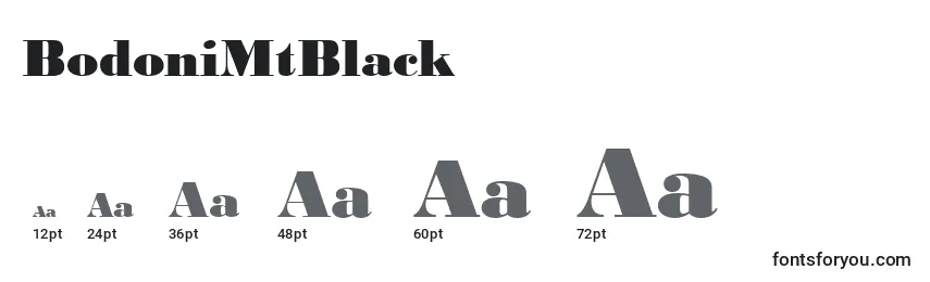 BodoniMtBlack Font Sizes