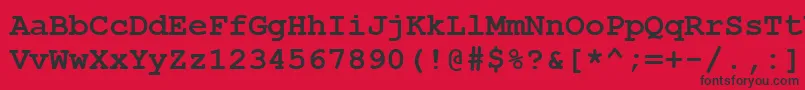 CourierNewKoi8Bold Font – Black Fonts on Red Background