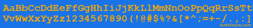 CourierNewKoi8Bold Font – Orange Fonts on Blue Background