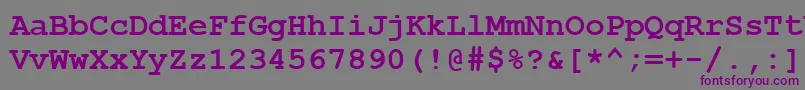 CourierNewKoi8Bold-fontti – violetit fontit harmaalla taustalla