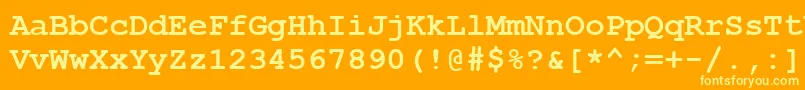 Lisätietoja CourierNewKoi8Bold-fontista CourierNewKoi8Bold-fontti – keltaiset fontit oranssilla taustalla