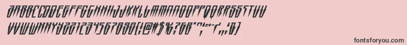 Swordtoothsuperital-Schriftart – Schwarze Schriften auf rosa Hintergrund