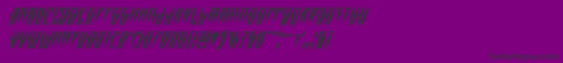 Swordtoothsuperital-Schriftart – Schwarze Schriften auf violettem Hintergrund