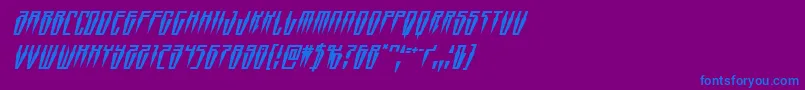 Swordtoothsuperital Font – Blue Fonts on Purple Background