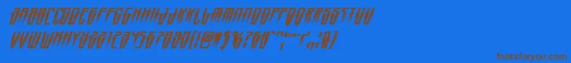 Swordtoothsuperital Font – Brown Fonts on Blue Background