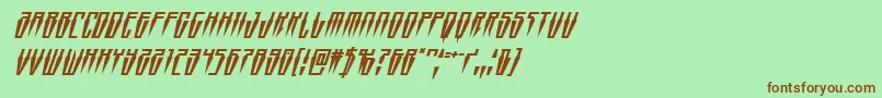 Swordtoothsuperital Font – Brown Fonts on Green Background