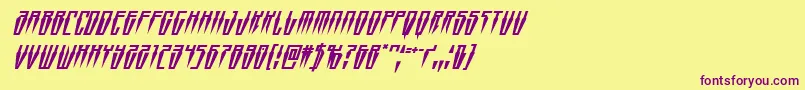 Swordtoothsuperital Font – Purple Fonts on Yellow Background