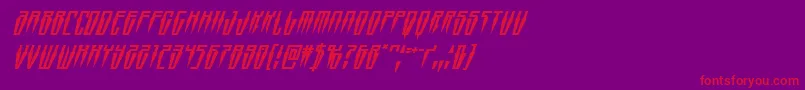 Fonte Swordtoothsuperital – fontes vermelhas em um fundo violeta