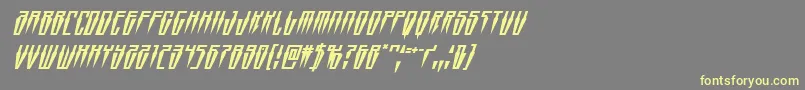 Swordtoothsuperital Font – Yellow Fonts on Gray Background